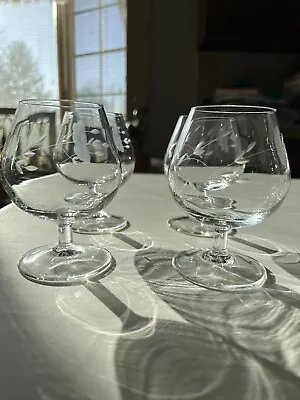 Set Of (4) Vintage Brandy Snifters Glasses 4 Oz Capacity Marked FRANCE • $17.99