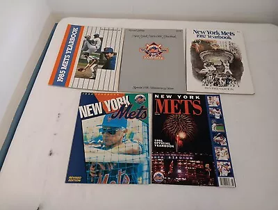 New York Mets Yearbooks. 1985 86 87 90 91. Lot Of 5.  • $24.99