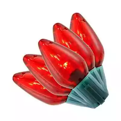 Home Accents Holiday 25-Count Red C9 LED Steady Lit Super Bright String Lights • $19.99