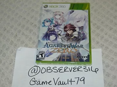 $39.99 • Buy Record Of Agarest War Zero (Microsoft Xbox 360, 2011) NEW FACTORY SEALED