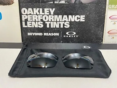 Oakley Flak Jacket 1.0 Standard Size Black Iridium Polarized Lens Set New W/ Bag • $100