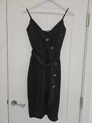 Quiz Black Strappy Wrap Style Dress Size 8 • £5