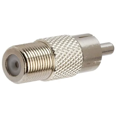 RCA Male To F Type Female Coax Coaxial Cable Connector Adapter TV Antenna Nickel • $11.51