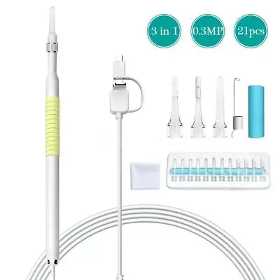 Digital LED Otoscope Ear Camera Scope Earwax Removal Kit Ear Wax Cleaning Spoon • £7.89