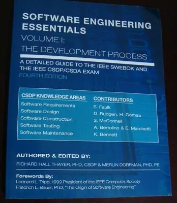 Software Engineering Essentials Volume I By Merlin Dorfman 4th Edition/ 2013 • $40