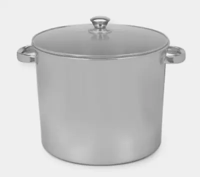 7.6L Stainless Steel Stockpot Large Cooking Kitchen Stock Pot Tempered Glass Lid • $12.78
