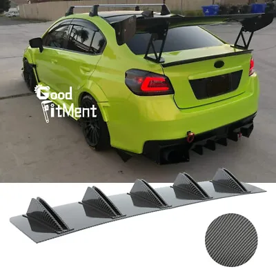 For Subaru WRX Impreza Rear Diffuser Shark Fins Bumper Lip Splitter Spoiler Kit • $53.17