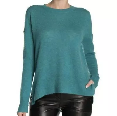 NWT$ 118 Magaschoni Women’s Teal Hi-Low Pullover Lightweight Cashmere Sweater S • $39