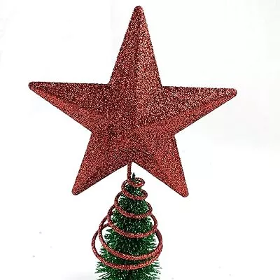 Mini Glitter Tree Topper 5  X 4 Inch Miniature Christmas Star Tree Topper For... • $22.22