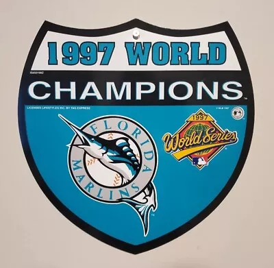 Florida Marlins 1997 MLB World Series Champions Sign By Tag Express • $16