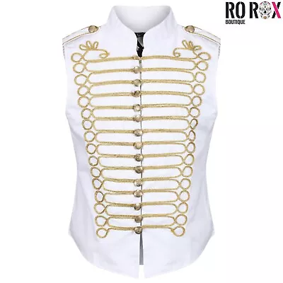 Men's Steampunk Sleeveless Vest Jacket - Military Gothic Punk Parade Waistcoat • $43.50