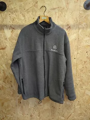 Mercedes Benz Official Grey Zip Through Fleece UK L Mens Oversized #1B • $24.60