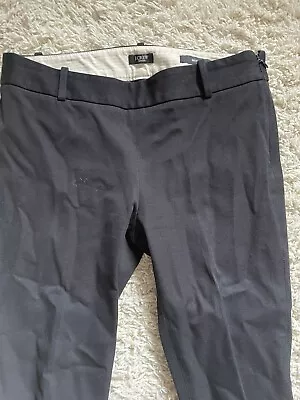 J Crew Women's Black Pants Size 2 Stretch Minnie Side Zipper Cropped - 15 • $18.71