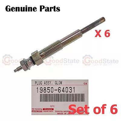 Genuine LandCruiser 80 75 Series 2H 4.0 Diesel 1HD T 4.2 Diesel Glow Plug Set X6 • $296.09