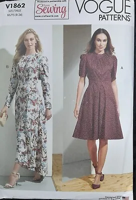 Ladies Dress Pattern/vogue/new/uncut/2 Styles/vintage Look/tea Dress/v1862 • £4.50
