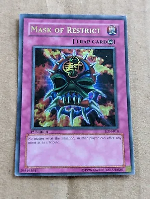 1x (LP-) Mask Of Restrict LON-018 Ultra Rare 1st Edition YuGiOh Card Single • $25.95