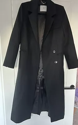 Mango Premium Black Wool Coat Size S • $37.88