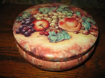 Vintage Fruit Tin Container  Design By Daher Decorated Ware England #11101 Mint • $6.95