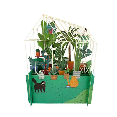 Cats In The Greenhouse Any Occasion 3D Pop Up Greeting Card By Alljoy Cards • £5.49