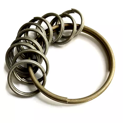 64mm Stainless Steel Jailers Large Thick Wire Split Ring &FREE 10x25mm Key Rings • £5.99