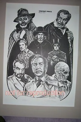 Vincent Price Artwork Original Signed And Numbered Print By Martin Timins • $3.99