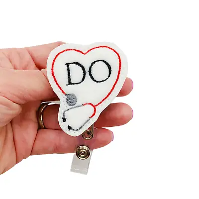 Doctor Of Osteopathic Medicine Badge Reel Retractable MD ID Holder Name Tag Clip • $11.99