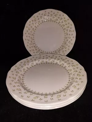 4-J & G Meakin Royal Staffordshire Green Blossom Time Dinner Plates Vintage • $19.99