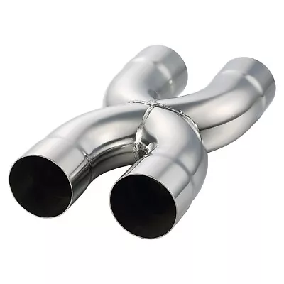 Stainless Steel Polished X-Pipe 2.5  Inlet 2.5  Outlet 12  Overall Length • $42.75