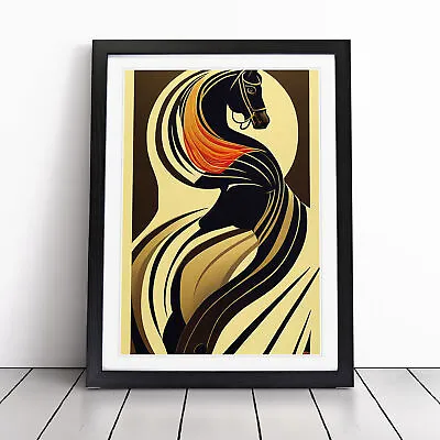 Art Deco Horse No.3 Wall Art Print Framed Canvas Picture Poster Decor • £34.95