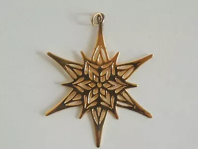 1976 MMA Metropolitan Museum Art Gold STERLING Christmas Snowflake Ornament • $60