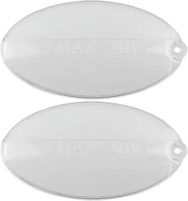 2 X Oval Oven Cooker Vent Extractor Hood Light Bulb Diffuser Cover Panel Strip • £16.38