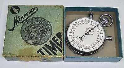 Vintage LARGE  MINERVA  SPLIT TIMER STOP WATCH (RATTRAPANTE) (RALLY TIMER) • $349.99