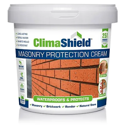 CLIMASHIELD Masonry Waterproofing Cream BRICK & STONE WALL SEALER Protects 25yrs • £299.95
