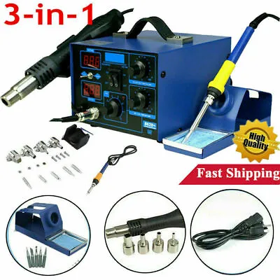 2-in1 862D+ Digital SMD Welding Hot Air Iron Gun Rework Soldering Station Welder • $79.99