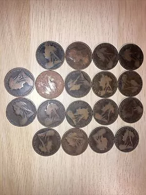 Queen Victoria Penny Coins X18 1897 1901 1900 1895 1899 1900 1896 1898 • £0.99