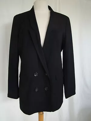 Zara Black Long Blazer Jacket Size Xl • £10.50