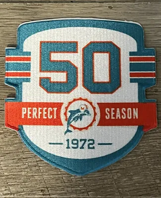 Miami Dolphins 1972 50th Anniversary Iron-On Patch • $10
