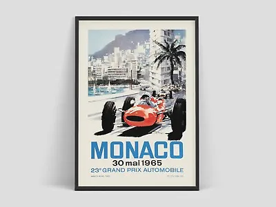 $26.55 • Buy 1965 Monaco Grand Prix - Vintage F1 Poster By Alain Giampaoli Wall Art Print.