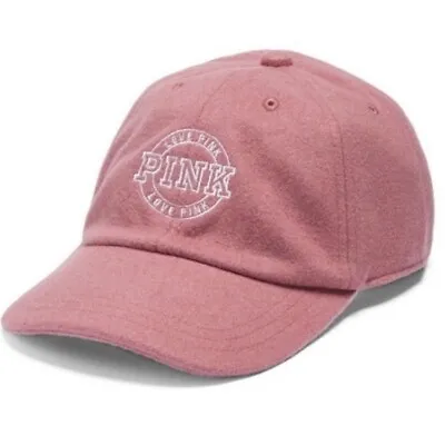 New Victoria's Secret VS PINK Baseball Wool Hat Cap Soft Begonia Rose OS NIP • $18.50