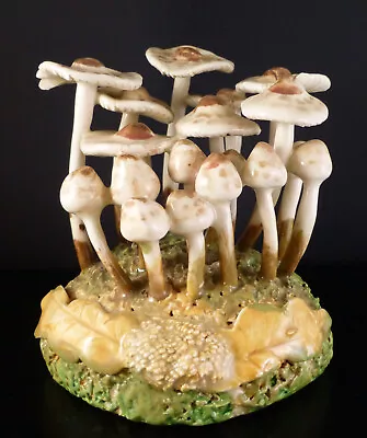 White Maria Maravigna Signed Mushroom Specimen Glazed Ceramic Sculpture  4 1/4  • $225