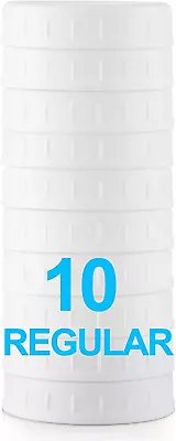 AOZITA 10 Pack REGULAR Mouth Mason Jar Lids For Ball Kerr And More - White  • $10.98