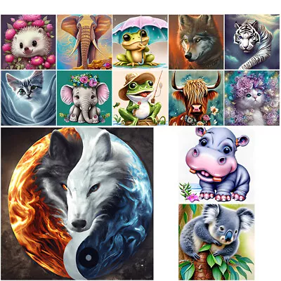 DIY 5D Full Drill Diamond Painting Animal Embroidery Home Decor Art Craft Gifts • $10.59