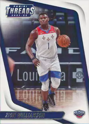 2021-22 Panini Chronicles Threads #89 Zion Williamson New Orleans Pelicans • $2.95