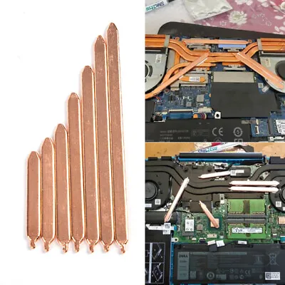 Copper Tube Diy Computer Laptop Cooling Notebook Heat Pipe Flat Tube 60mm-15_W_ • $7.60