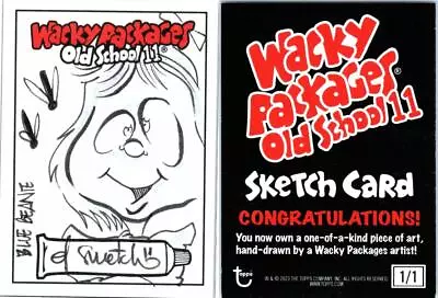 2023 WACKY PACKAGES OLD SCHOOL 11 SKETCH CARD CHARACTER By EL SMETCH 255 • $89.99