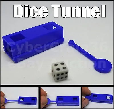 Dice Tube Magic Trick Easy New Close Up Die Tunnel Number Change Effect Push In • £2.99