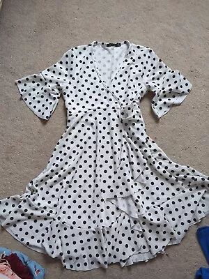 Maternity Boohoo Polkadot Dress Size 12 • £3