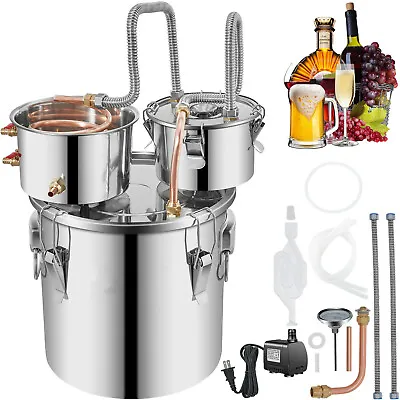 13.2G 50L Alcohol Distiller Water Alcohol Still Boiler Wine Brewing Kit 3 Pots • $136.50