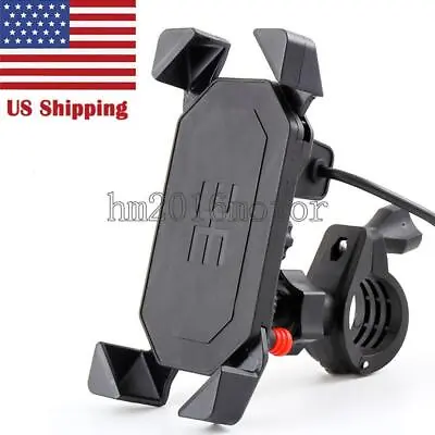 Motorcycle Phone Holder W/USB Charger For Honda Goldwing 1500 1800 1200 1000 • $16.77