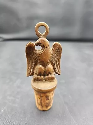 Vintage Brass Eagle Small Mounted On Corks - Wine Bottle Stoppers - 2 1/2   • $9.99